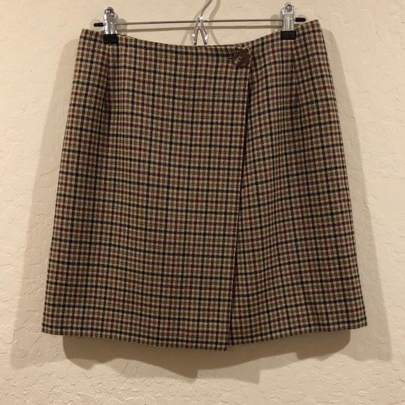 KGR Dresses & Skirts - Vintage High Waisted Houndstooth Print Wrap Skirt